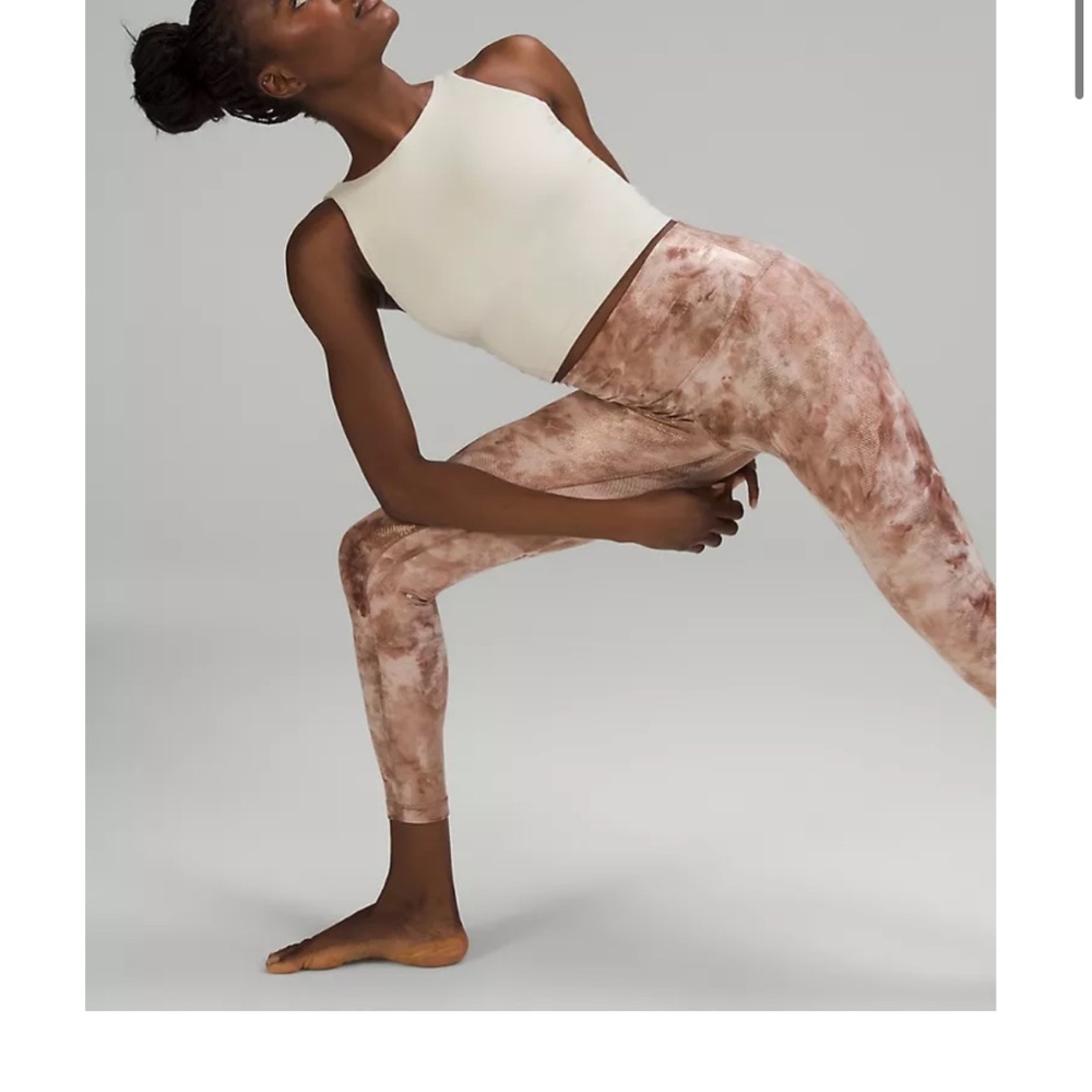 Lululemon Athletica Brown Tie-Dye Leggings